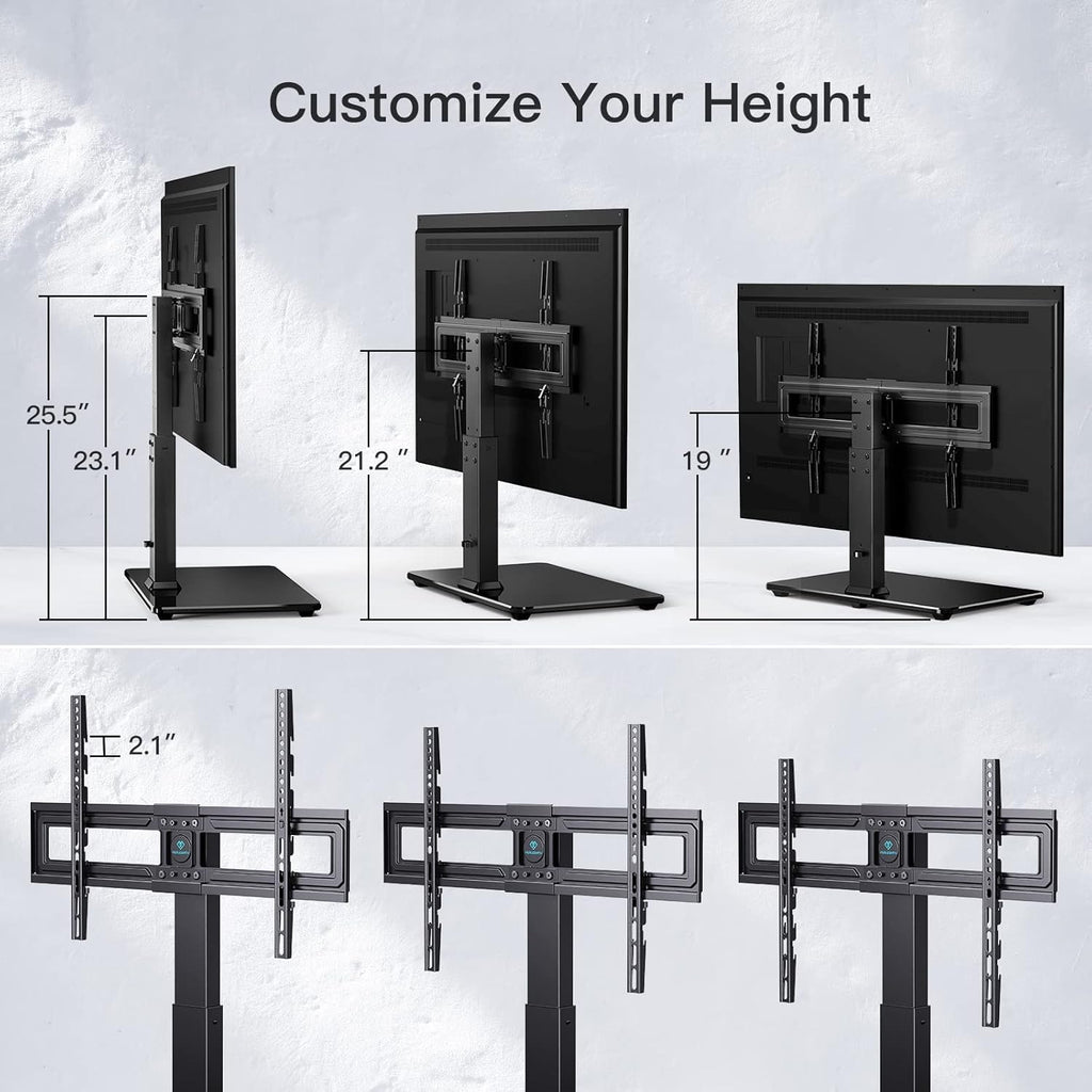 Swivel TV Stand for 32 to 70 inch Flat Screen TVs Height Adjustable Q96233