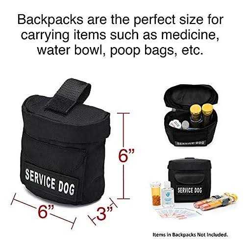 Service Dog Vest with Hook and Loop Straps and Detachable Backpacks M1301