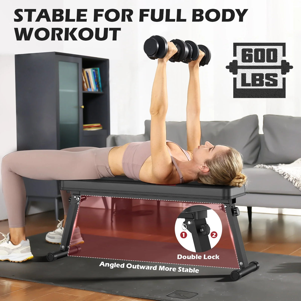 Folding Flat Weight Bench R998