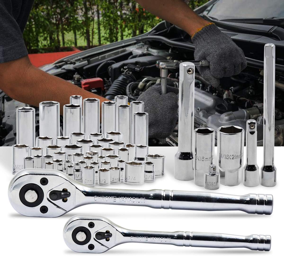 228-Piece Mechanics Tool Set with Storage Case U65705