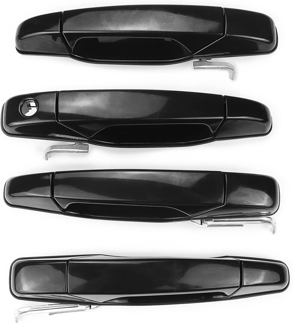 Black Exterior Door Handle Set of 4 N9363