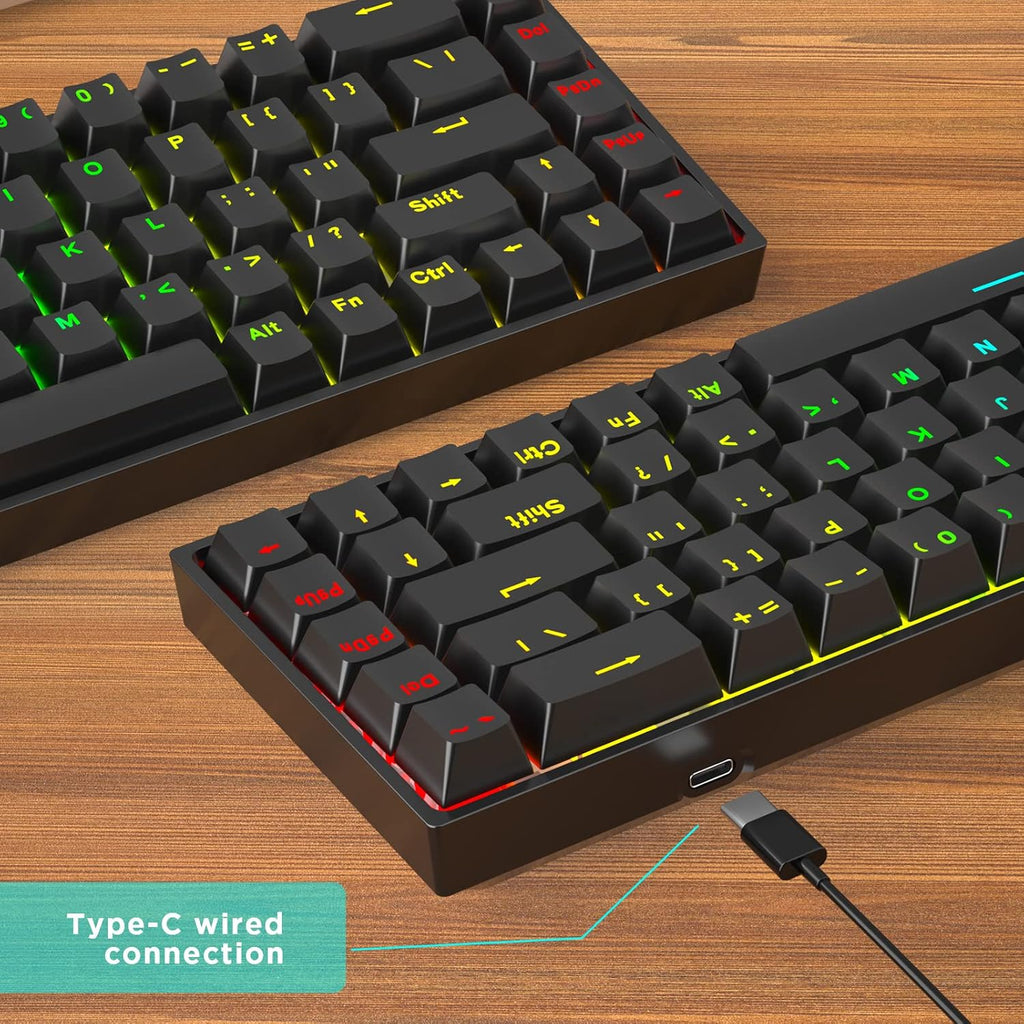 Portable 60% RGB Backlit Mechanical Gaming Keyboard P2635