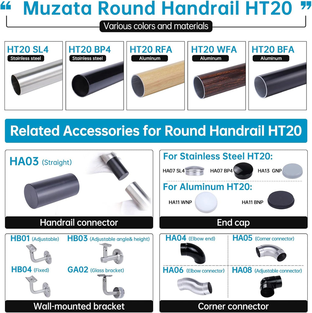 Adjustable Handrail Brackets for Stair Railing System Y7951
