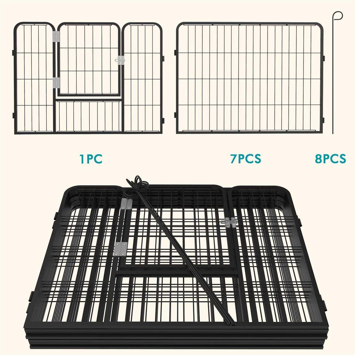 Heavy Duty Metal Dog Playpen Y27772