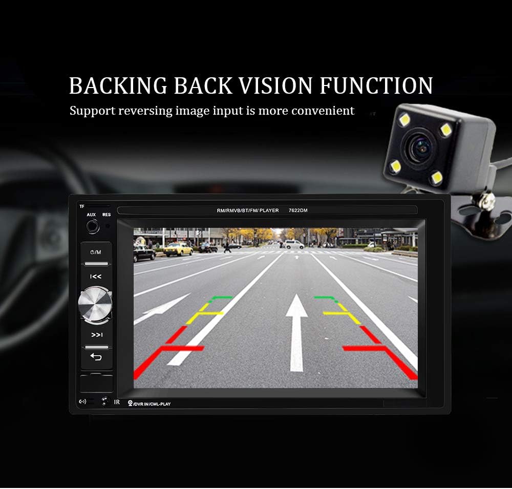 6.2 Inch Touch Screen Double Din Car Radio with Bluetooth and Backup Camera E561