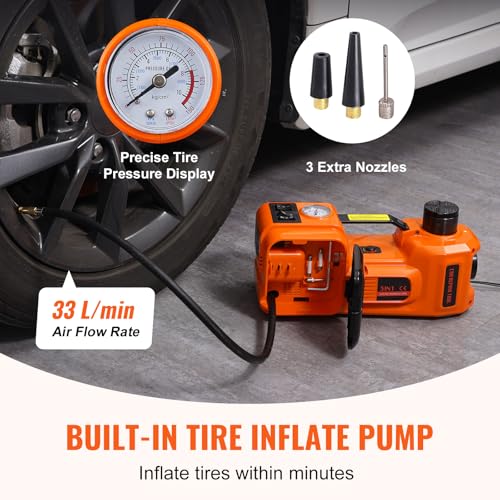 5 Ton Hydraulic Electric Car Jack with Impact Wrench and Inflatable Pump R454762