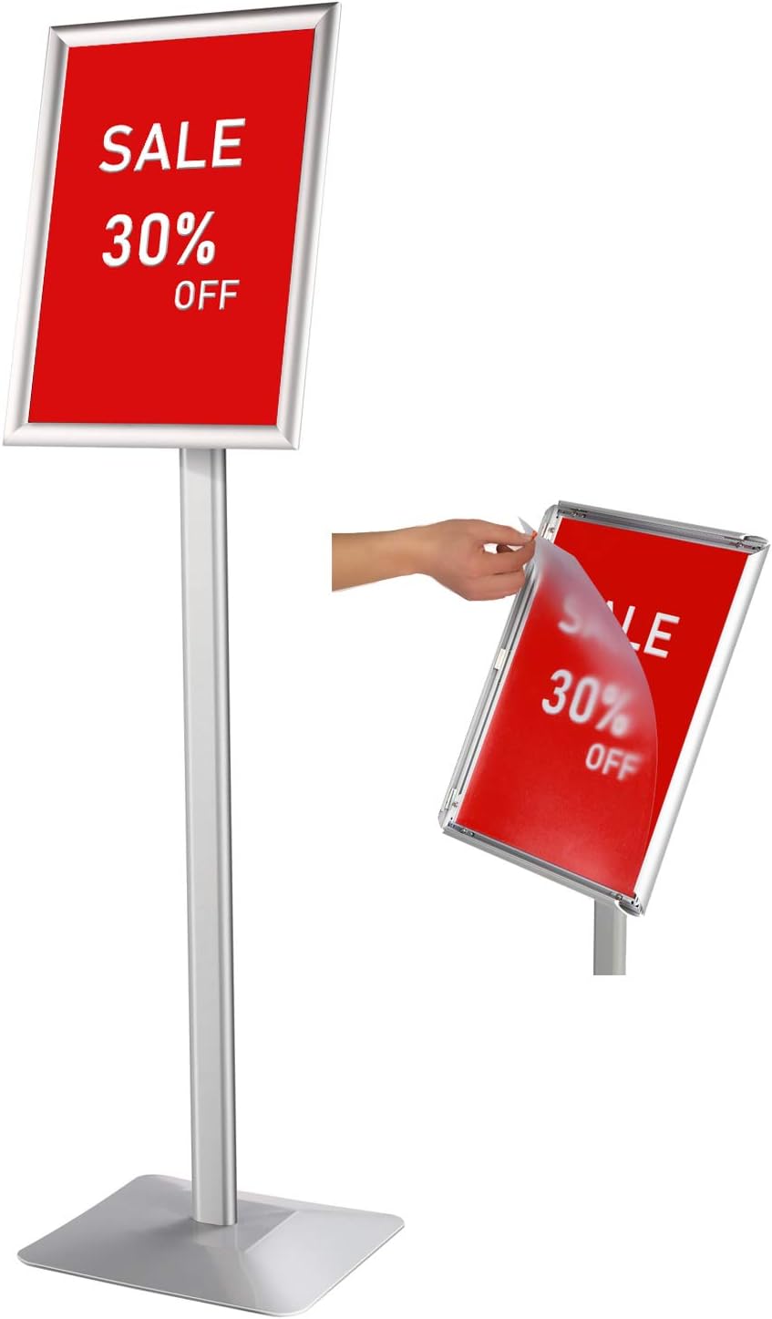 Adjustable Aluminum Sign Holder Floor Stand for 8.5X 11 inch G447087