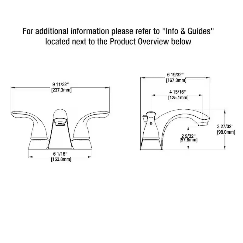 4 in. Double Handle Low-Arc Bathroom Faucet in Bronze B60553