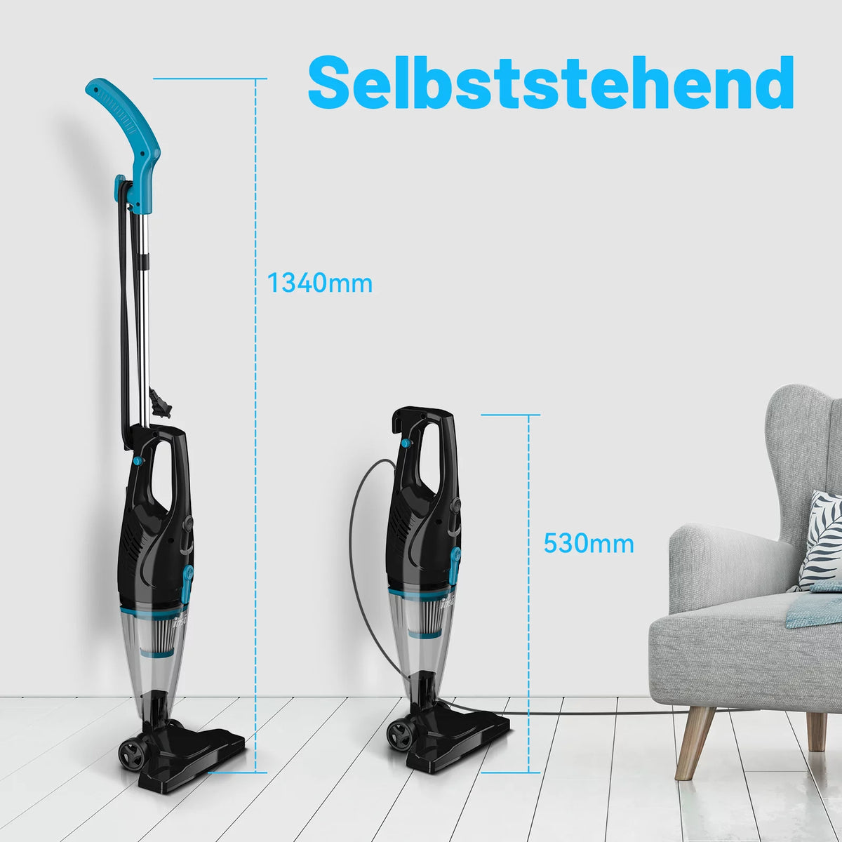 Corded 2 in 1 Bagless Lightweight Stick Vacuum Cleaner W723075