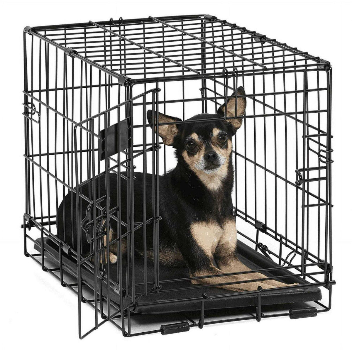 XXS Folding Metal Dog Crate with Divider Panel I6445