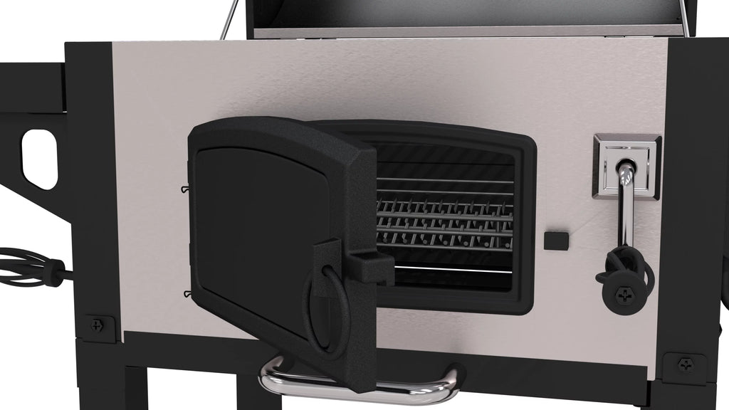 Stainless Heavy-Duty Charcoal Grill with Wheels N389