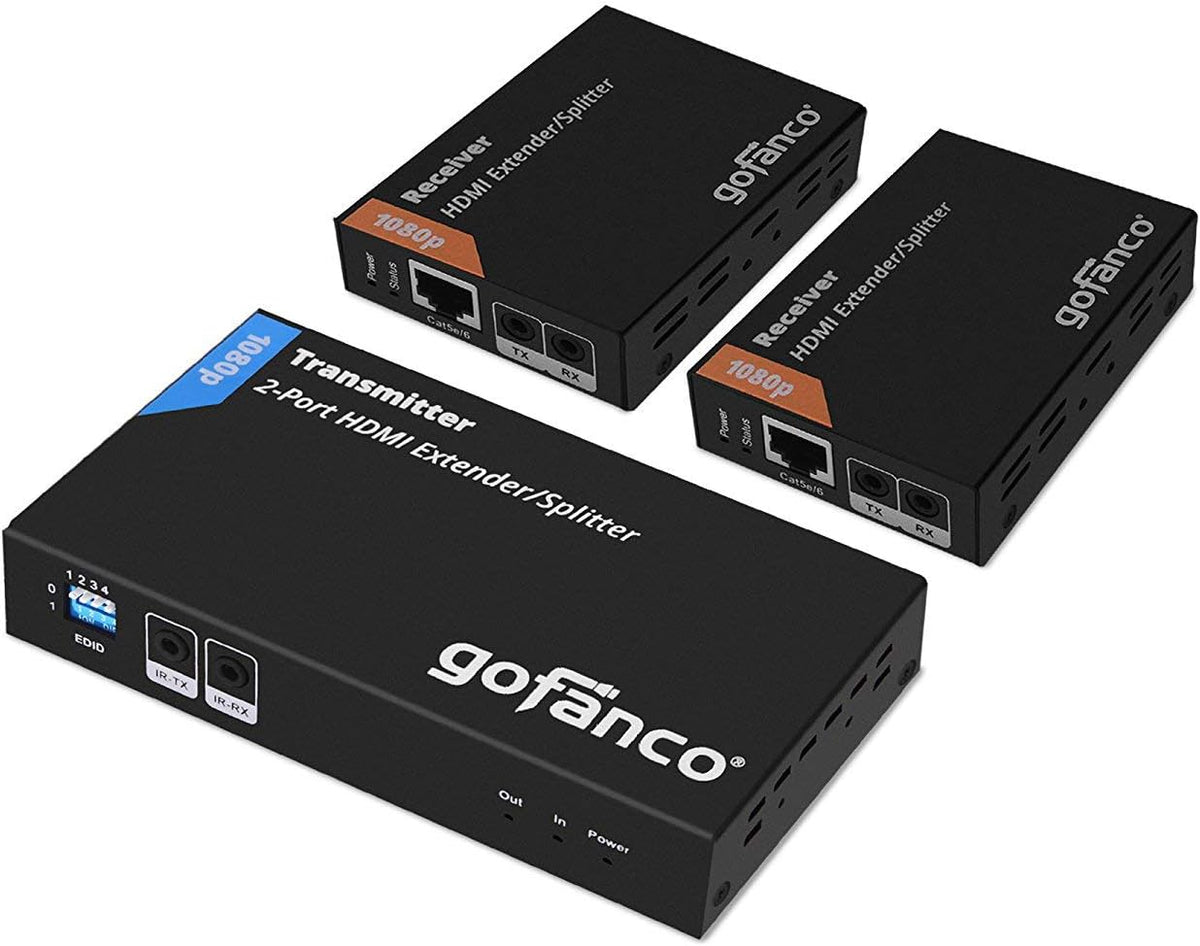 1x2 HDMI Extender Splitter Full HD 1080p Over Cat5e/Cat6/Cat7 Ethernet Cable N432