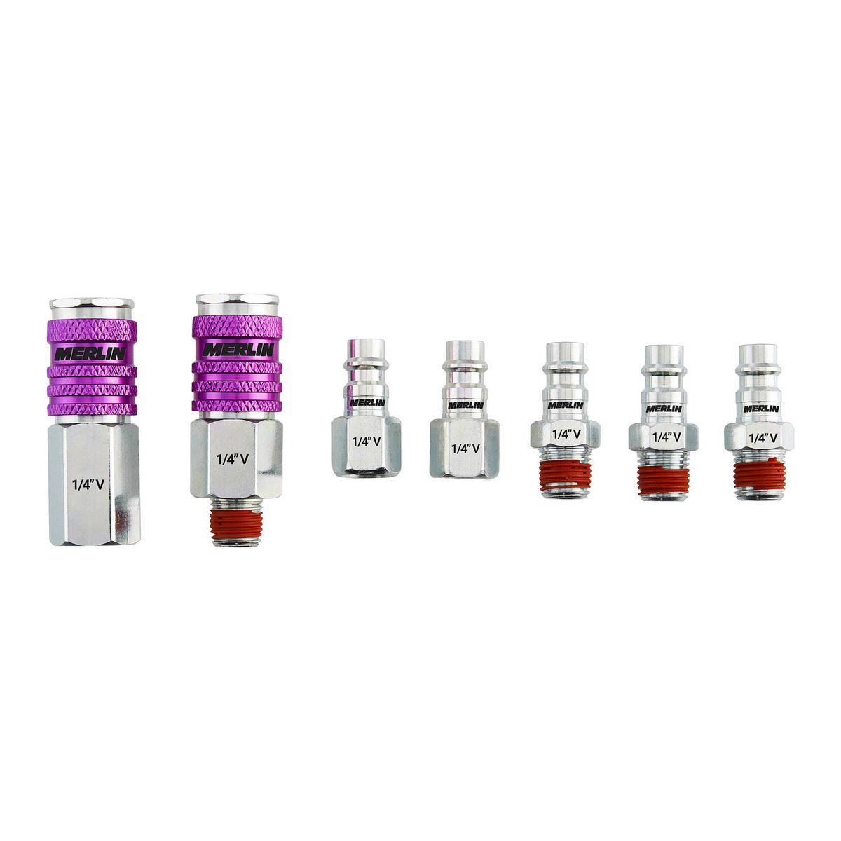 1/4 in. High-Flow Steel Coupler Connector Kit, 7-Piece V422