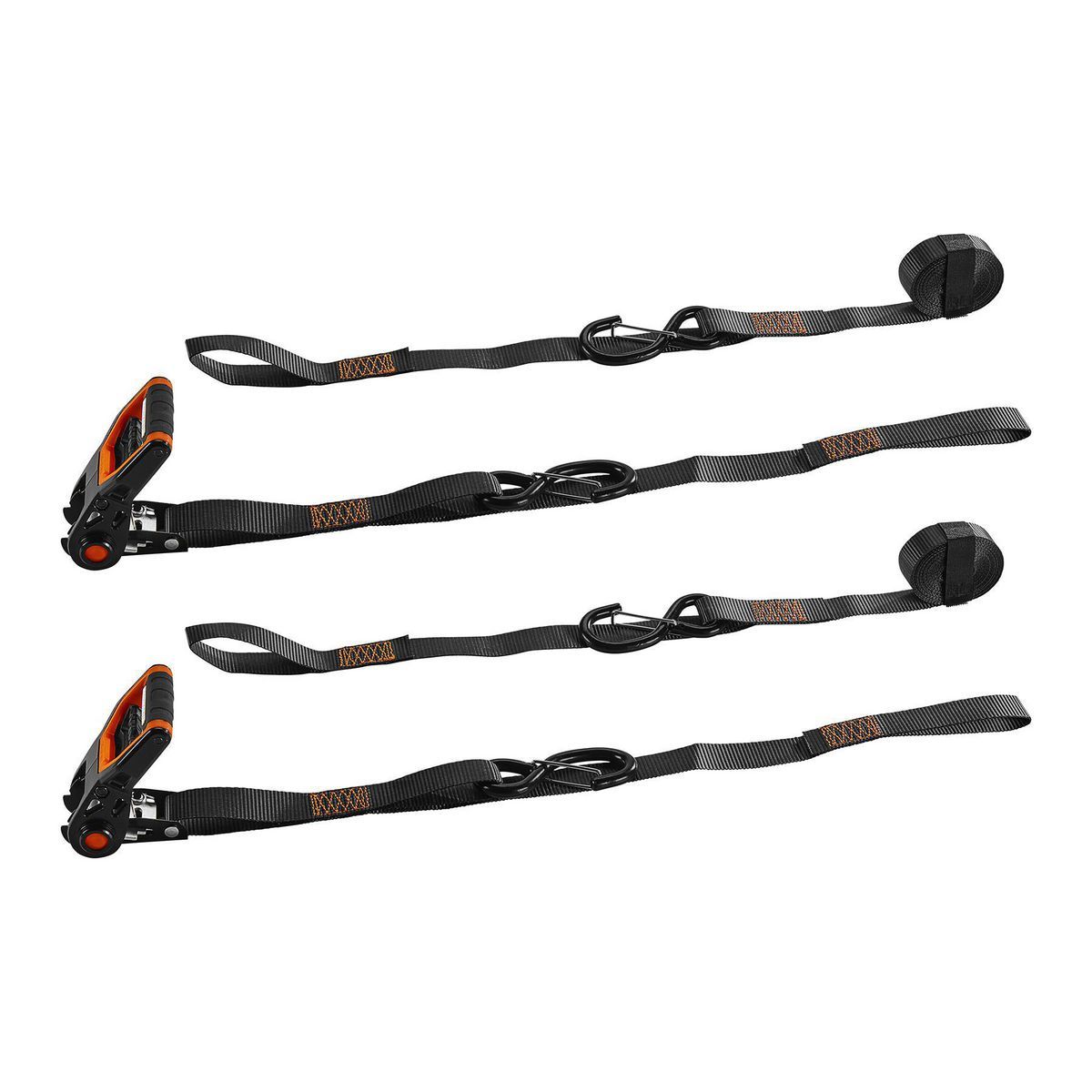 500 lb. Capacity 1 in. x 12 ft. Ratcheting Tie-Downs, 2-Pack Z570005