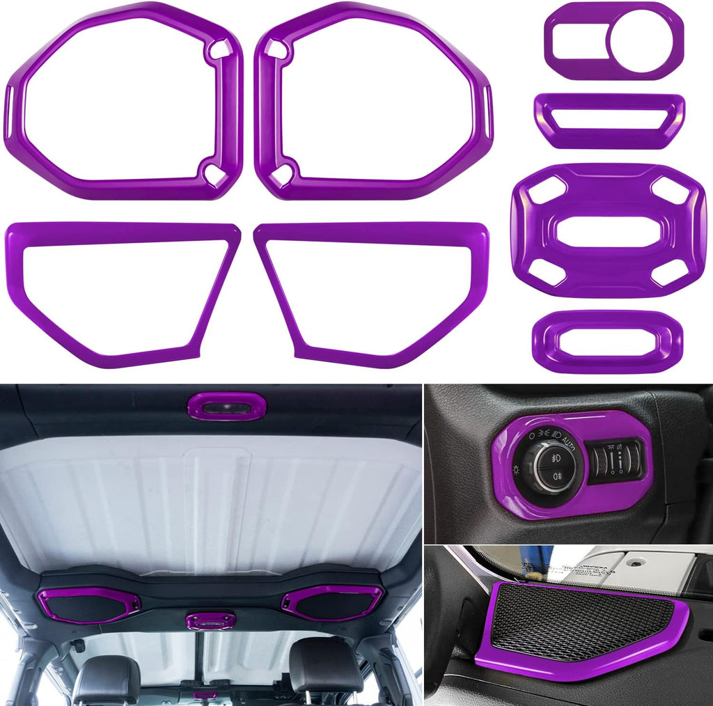 Reading Light Panel Cover & Headlight Switch Button Trim & Speaker Audio Trim & A Pillar Trim (Red) P9730
