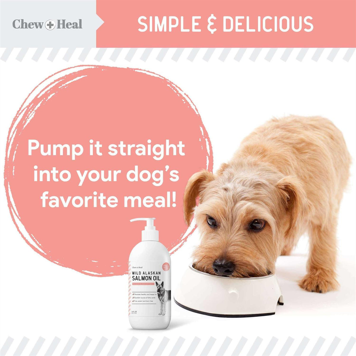 Pure Wild Alaskan Salmon Oil for Dogs U102209