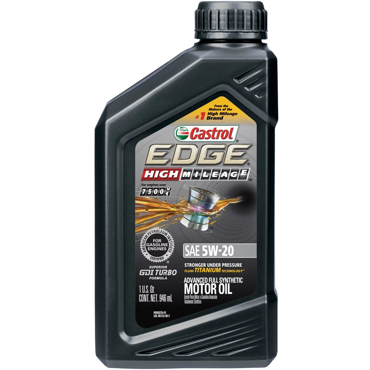 5W-20 Full Synthetic Motor Oil, 1 Quart H98999