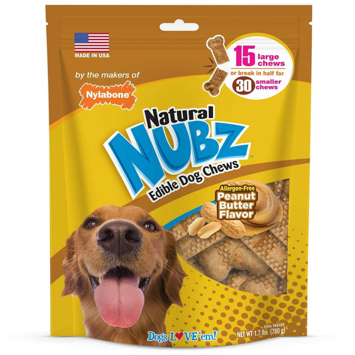 Peanut Butter Flavor Large Dog Chews M205
