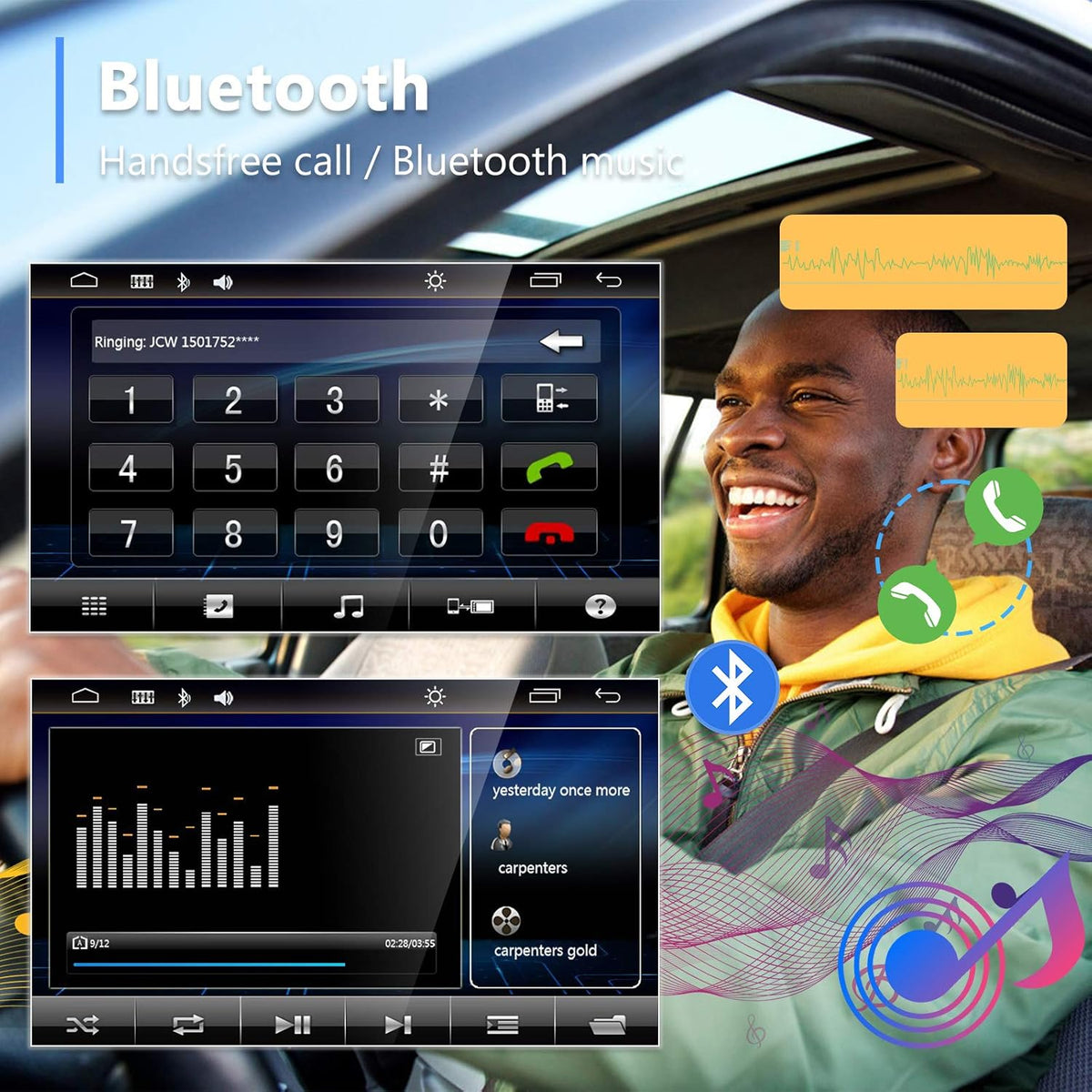 6.2 Inch Touch Screen Double Din Car Radio with Bluetooth and Backup Camera E561