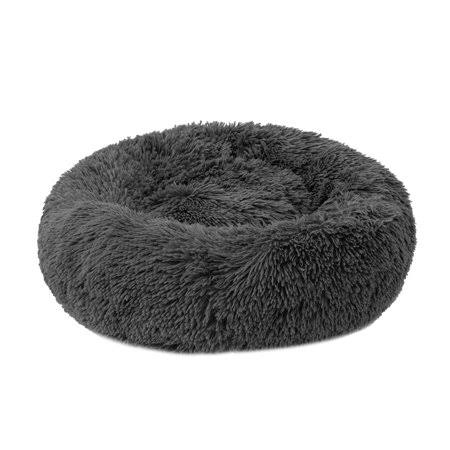 Soft Plush Round Pet Bed 60cm Gray D224245