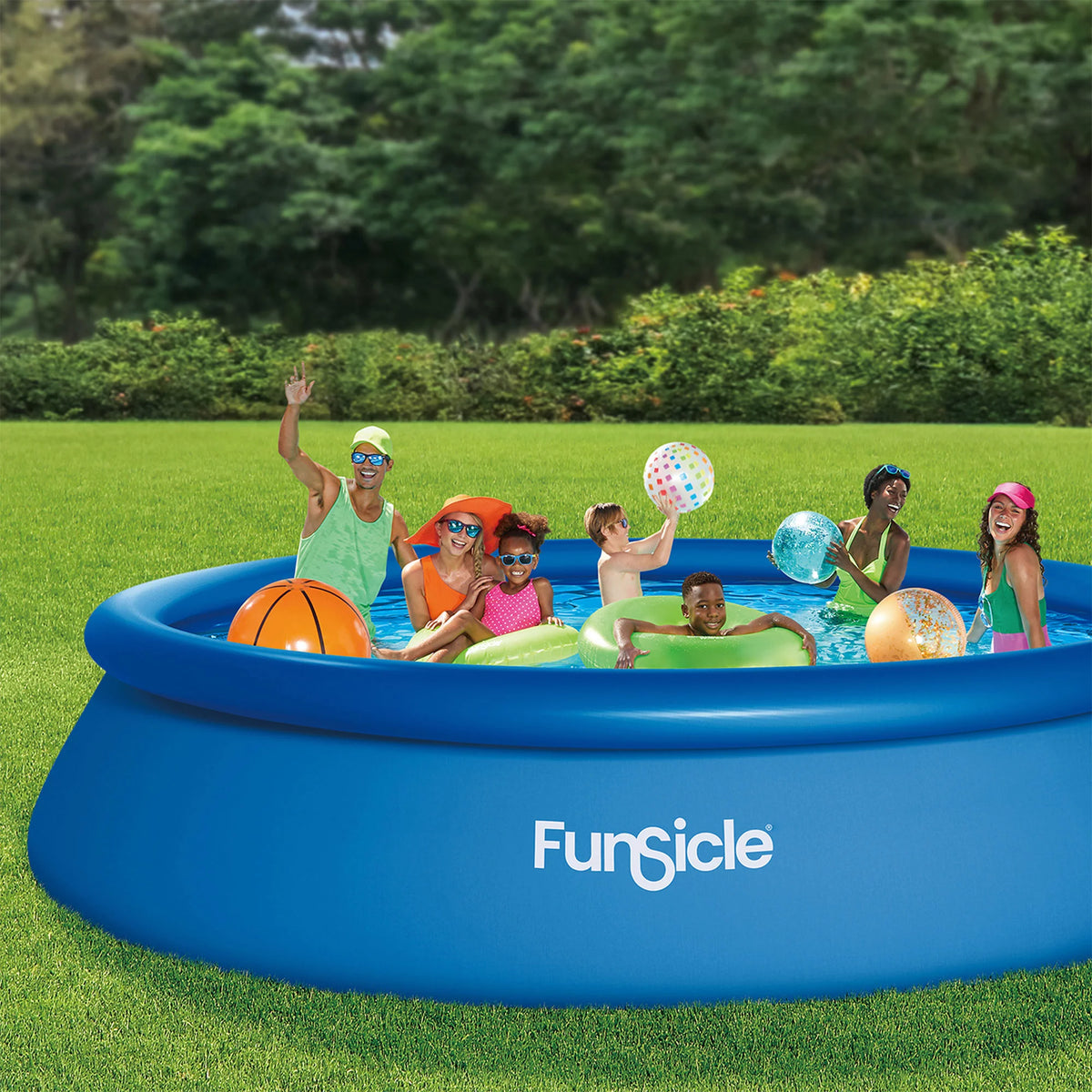 15' x 36 Inflatable Ring Top Pool with Pump N77920