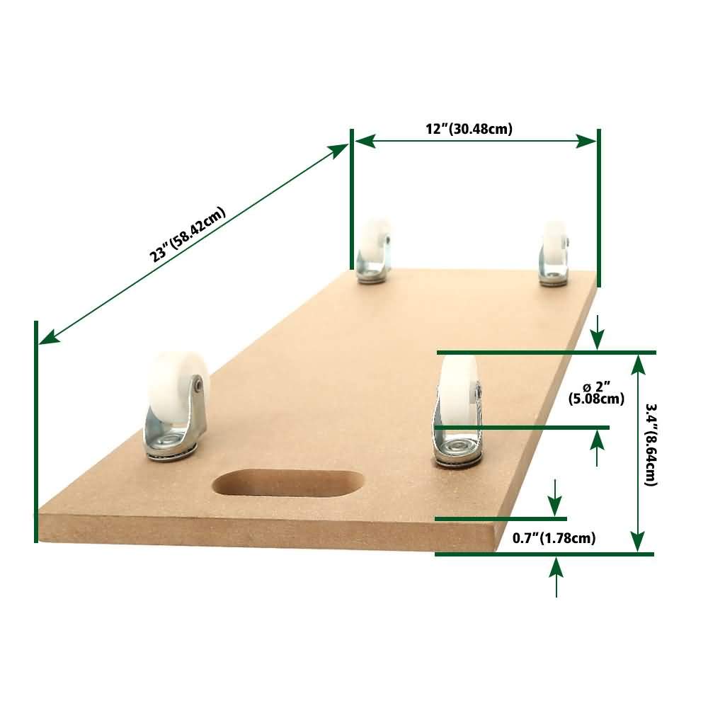 4 Pack 23 X 12 Rectangle Wood Platform Dolly 400-LB Load Rating R877260