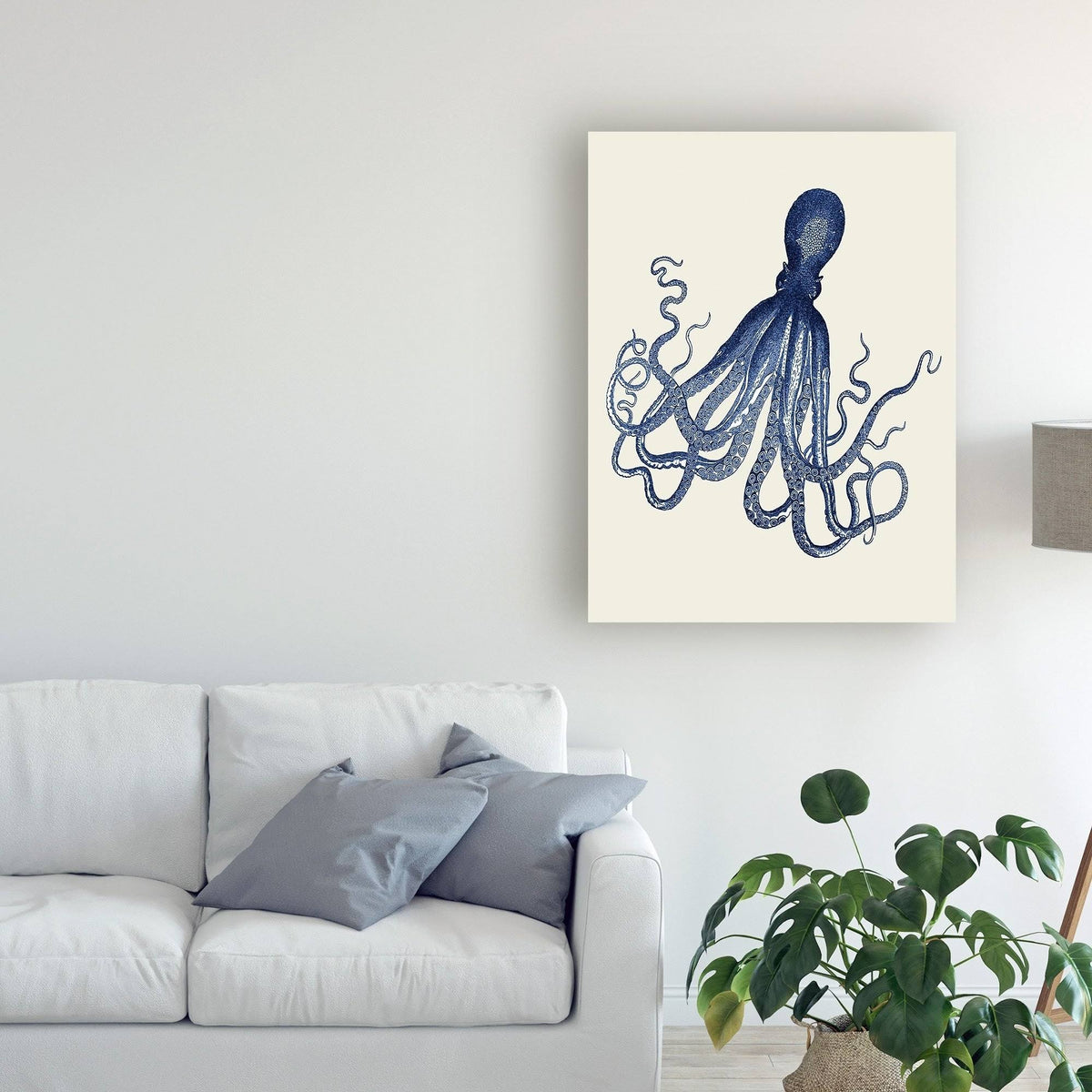 Blue Octopus Canvas Art 24x32 M993992
