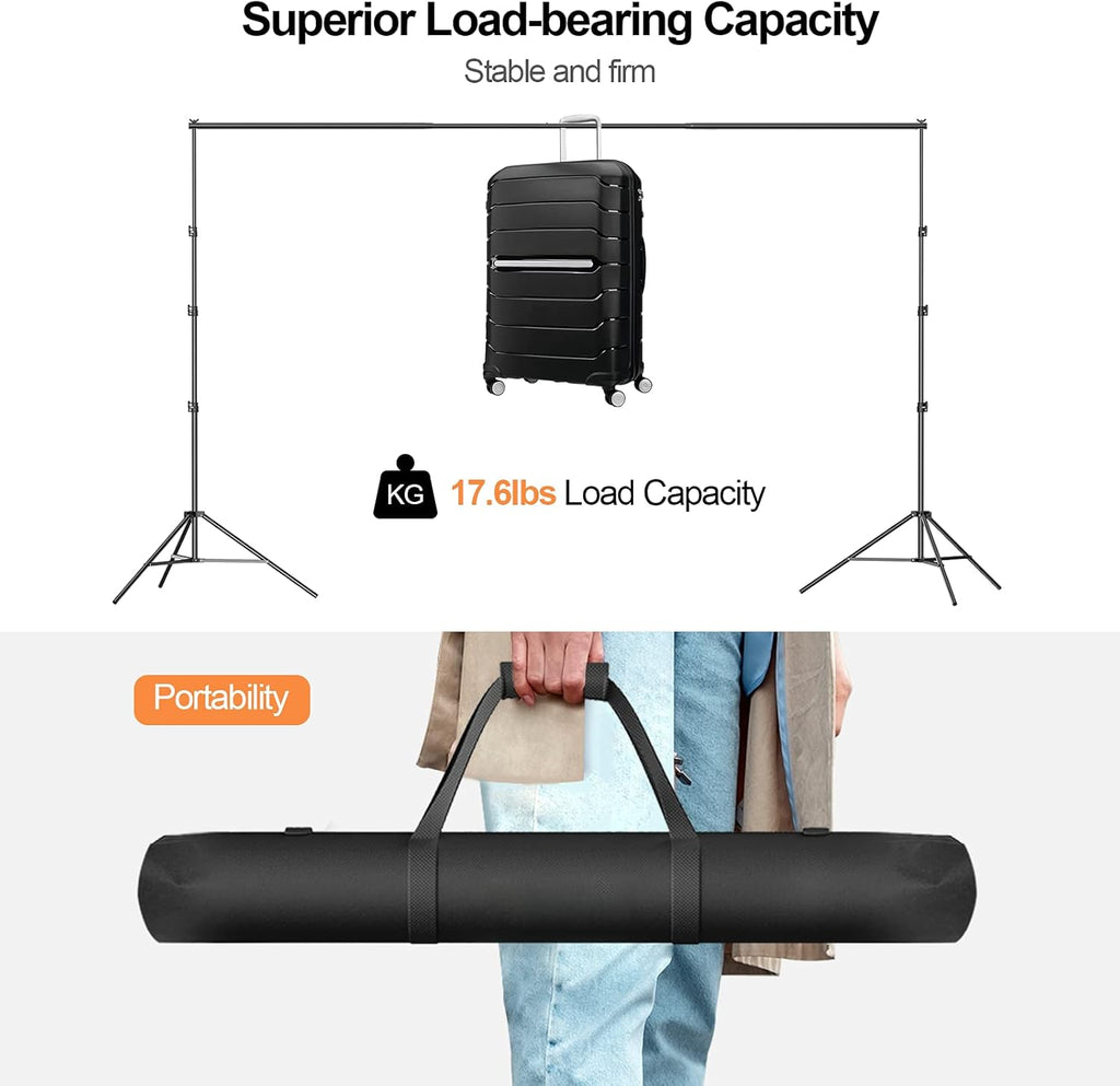 Heavy Duty Adjustable Backdrop Stand with Carry Bag Y229275