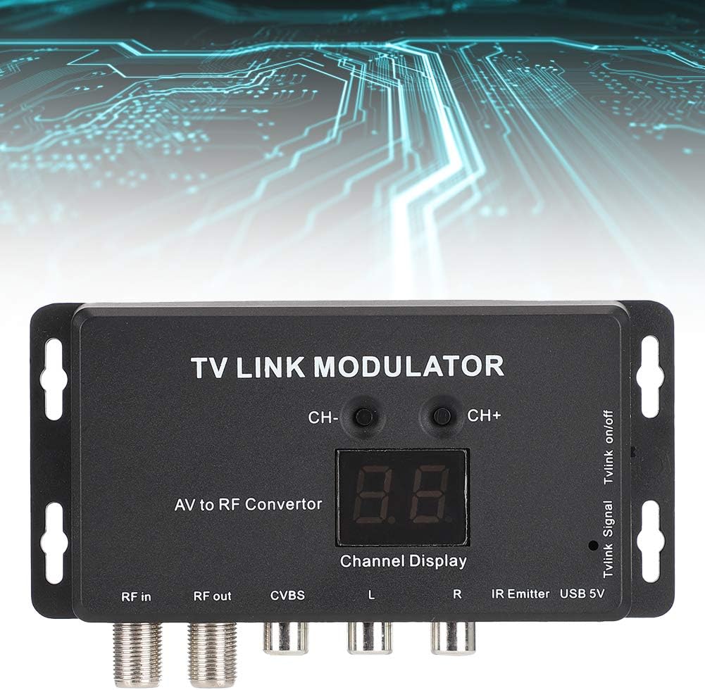 UHF Modulator AV to RF Converter with Channel Display I2055