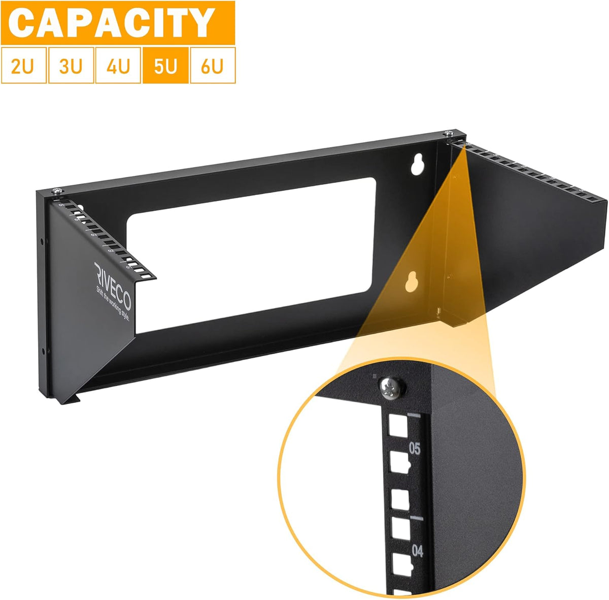 5U Wall Mount Patch Panel Vertical Bracket Black G179