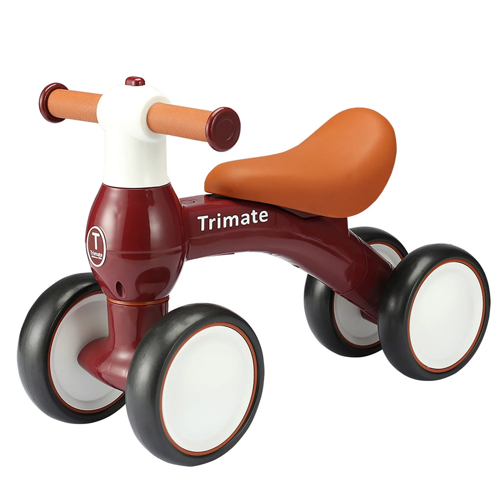 Wine Red 4 Wheels Baby Walker Balance Bike M7253
