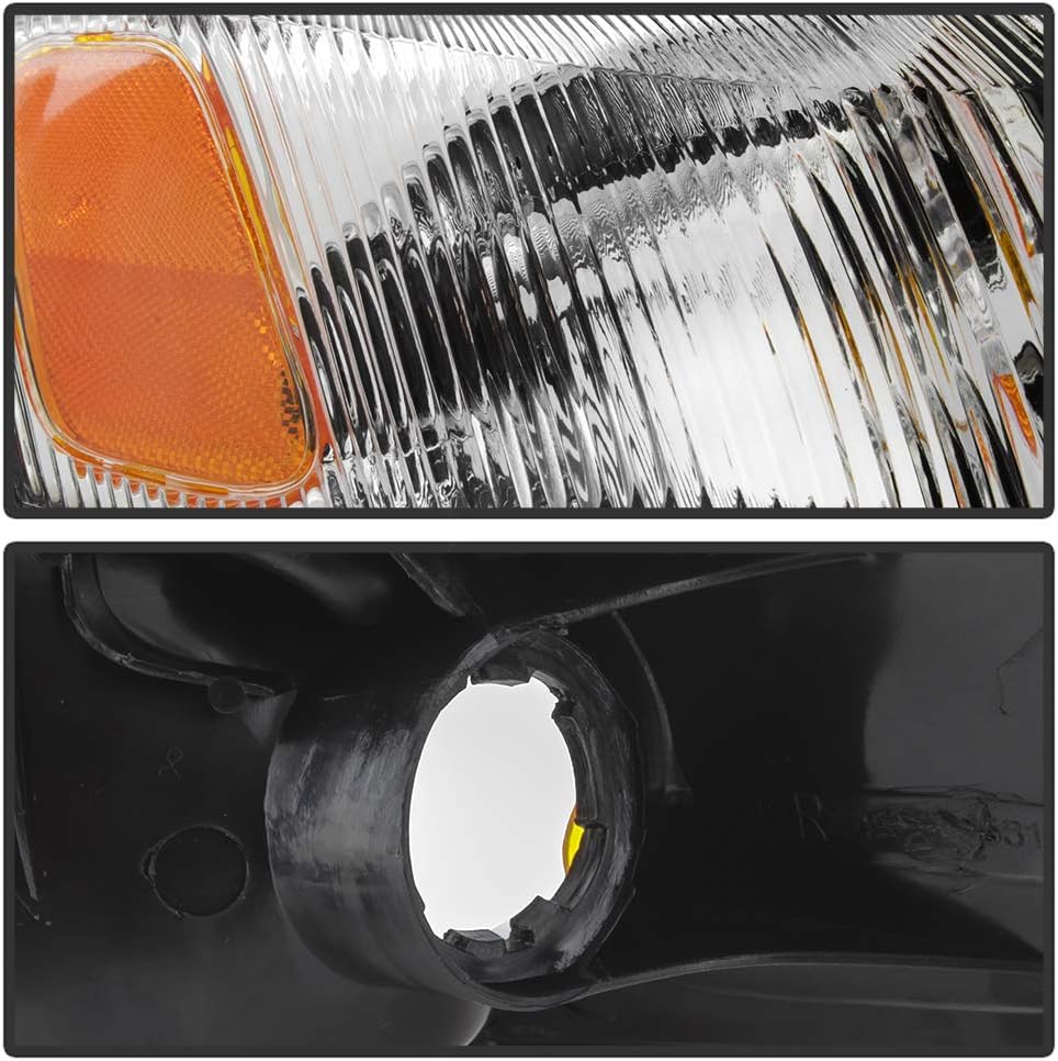 Toyota Camry Headlights Headlamps with Corner Parking Lights Chrome Driver & Passenger Side A85394