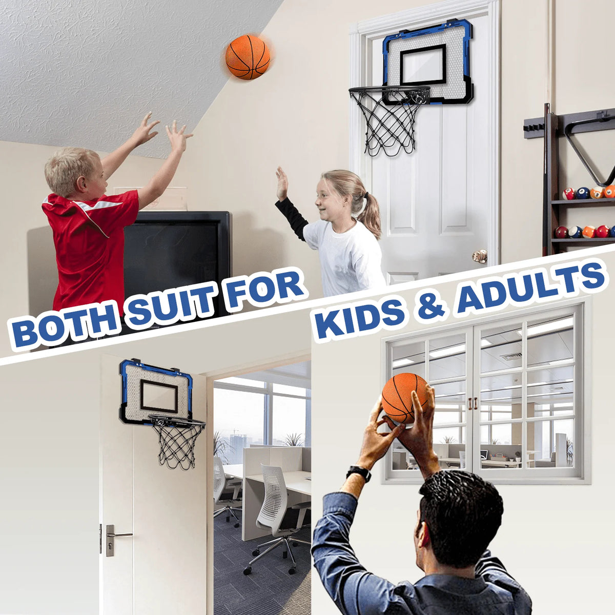 Mini Basketball Hoop with Electronic Scorer and Breakaway Rim Y464247