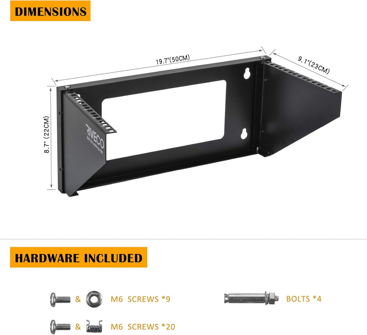 5U Wall Mount Patch Panel Vertical Bracket Black G179