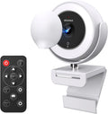 1080P Zoomable Webcam with Remote Control, Privacy Cover, White I184