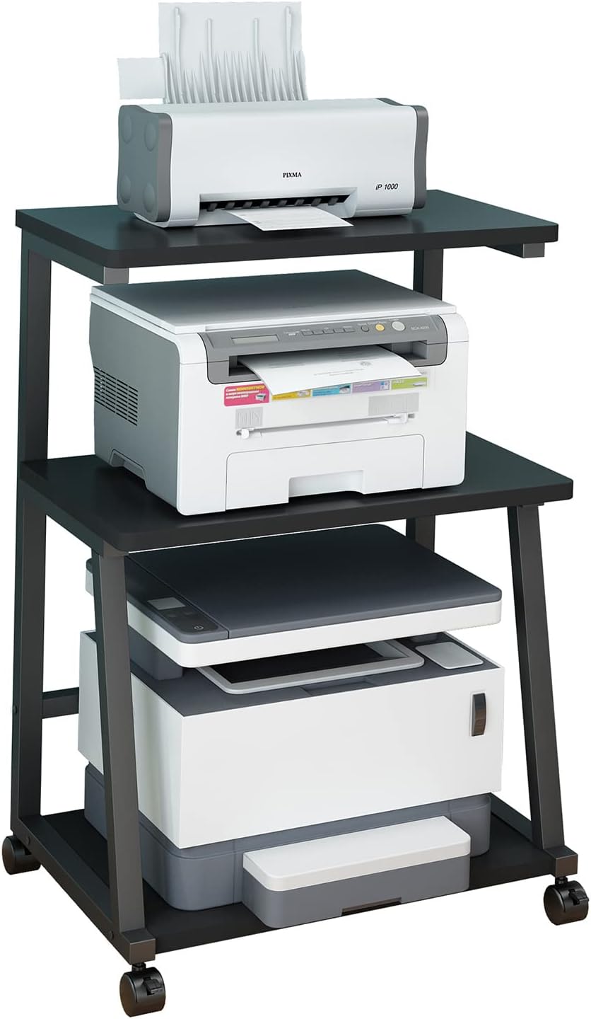 3-Tier Printer Stand Cart with Storage P7243