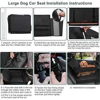 Extra Large Dog Car Seat for Up to 65 lbs L294