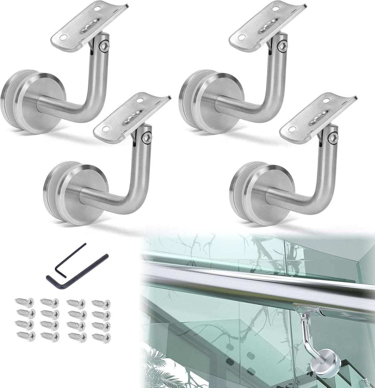 Adjustable Handrail Brackets for Stair Railing System Y7951