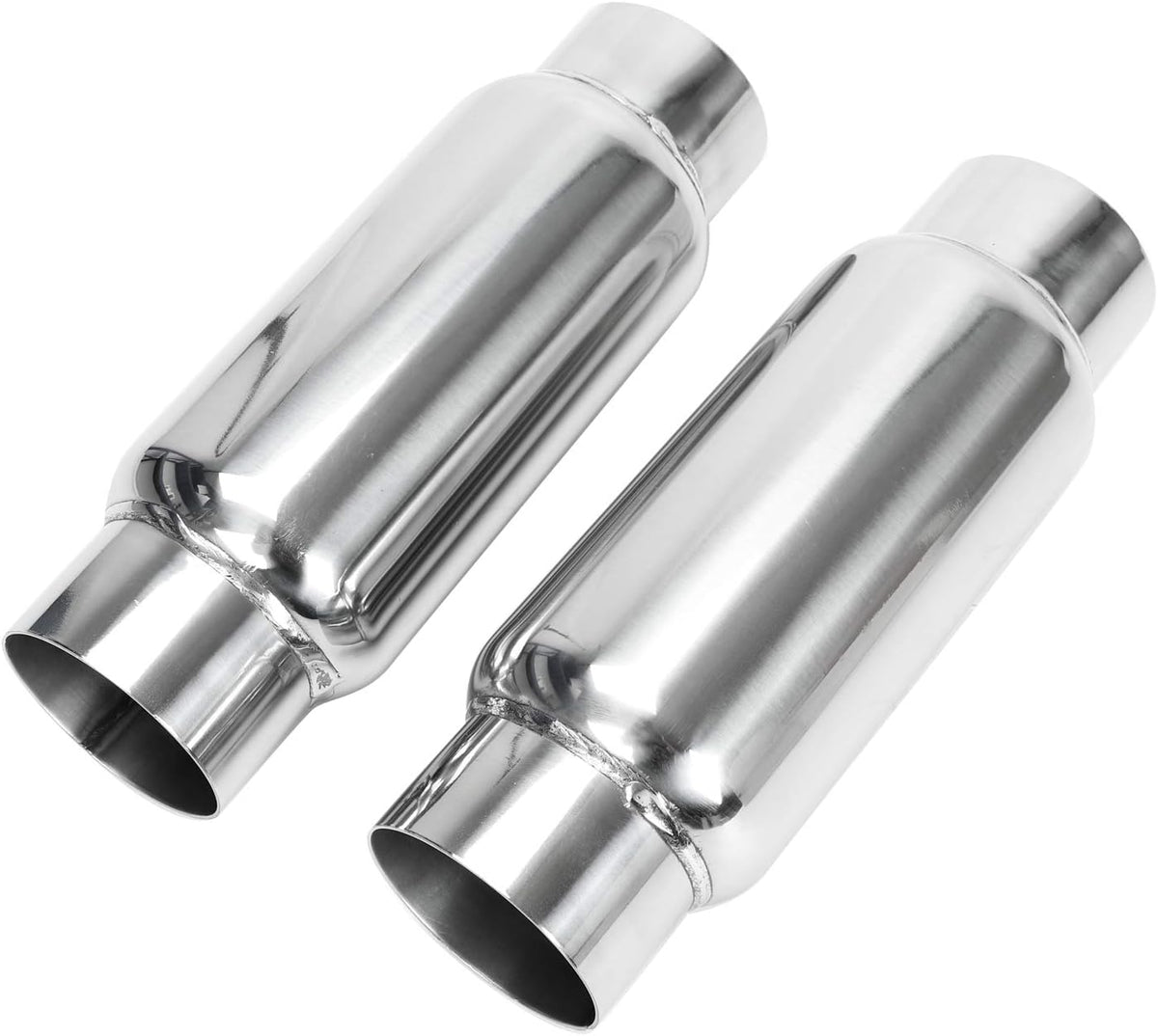 3 Inlet 3 Outlet Stainless Steel Exhaust Muffler Resonator G2436