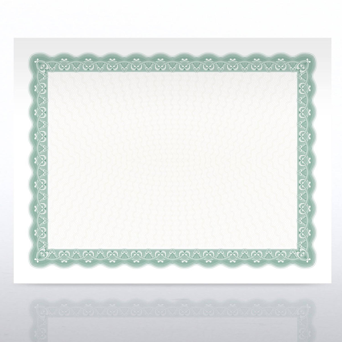 Certificate Paper Teal 100 per Pack B387