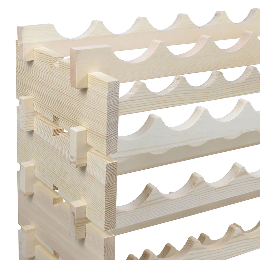 Solid Wood Wine Rack 72 Bottles 6 Tiers X32158