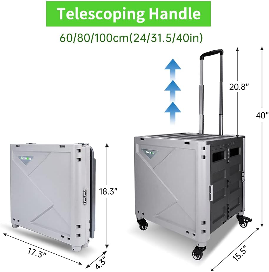 Foldable Rolling Crate with Wheels V4274
