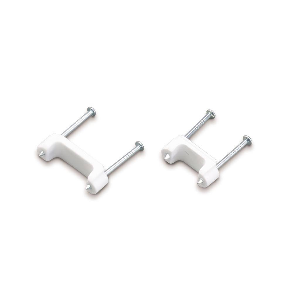 1/2 in. Plastic Staple 100-Pack Case of 10 White W6267