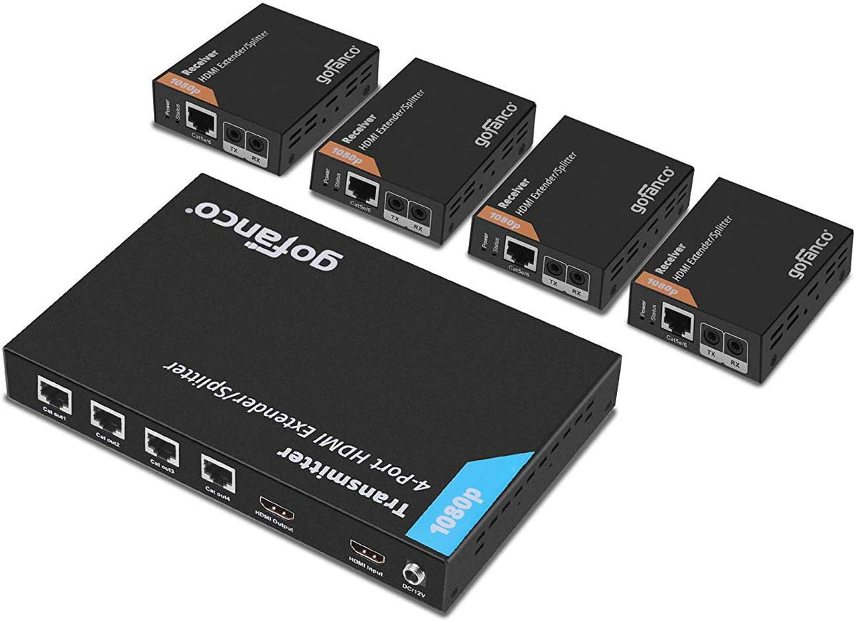 1x2 HDMI Extender Splitter Full HD 1080p Over Cat5e/Cat6/Cat7 Ethernet Cable N432