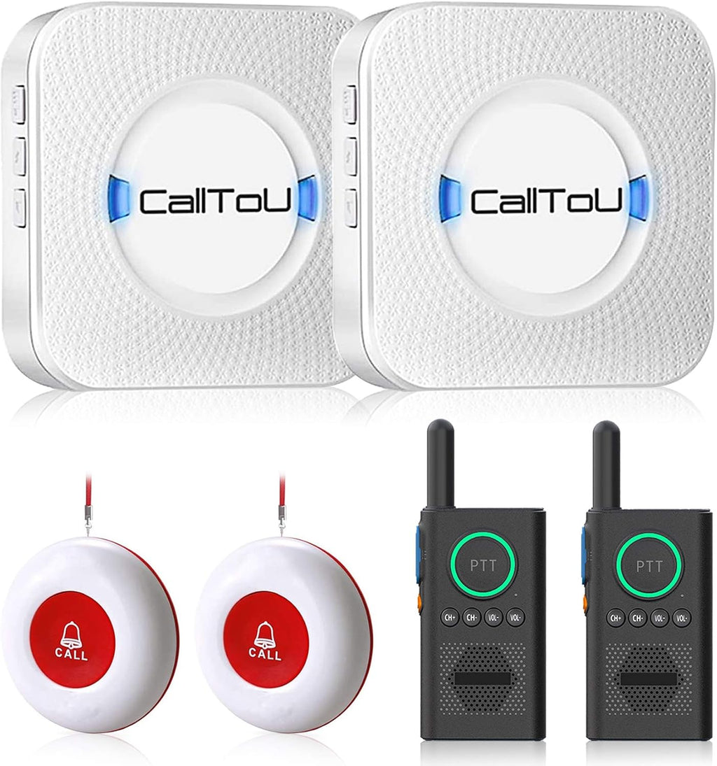 Wireless Caregiver Pager Call Button Alert System 1.5 Miles Long Range S19123
