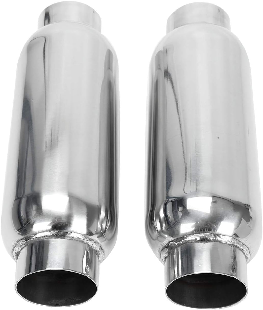 3 Inlet 3 Outlet Stainless Steel Exhaust Muffler Resonator G2436