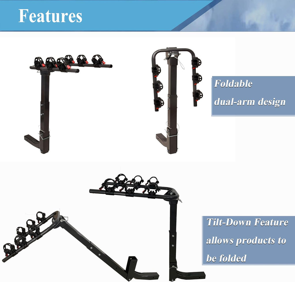 Bikes Hitch Rack 3-Bikes U525