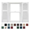 White Open Louver Vinyl Shutters 1 Pair 14.5 x 64 L8782