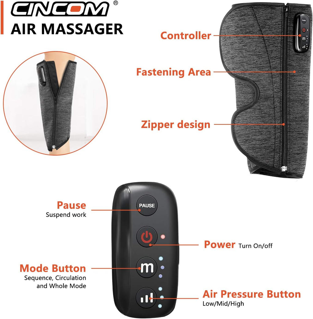 Rechargeable Wireless Air Compression Leg Massager D215908