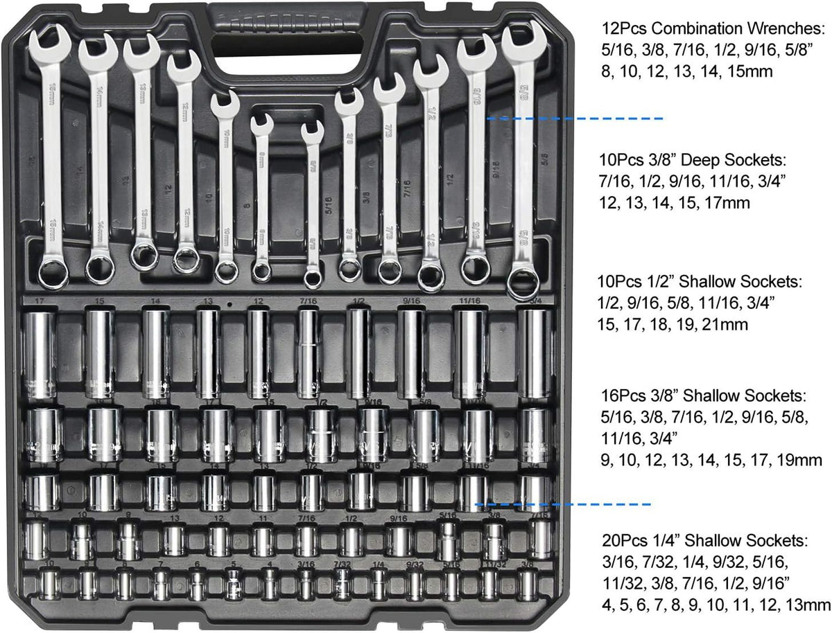 228-Piece Mechanics Tool Set with Storage Case U65705